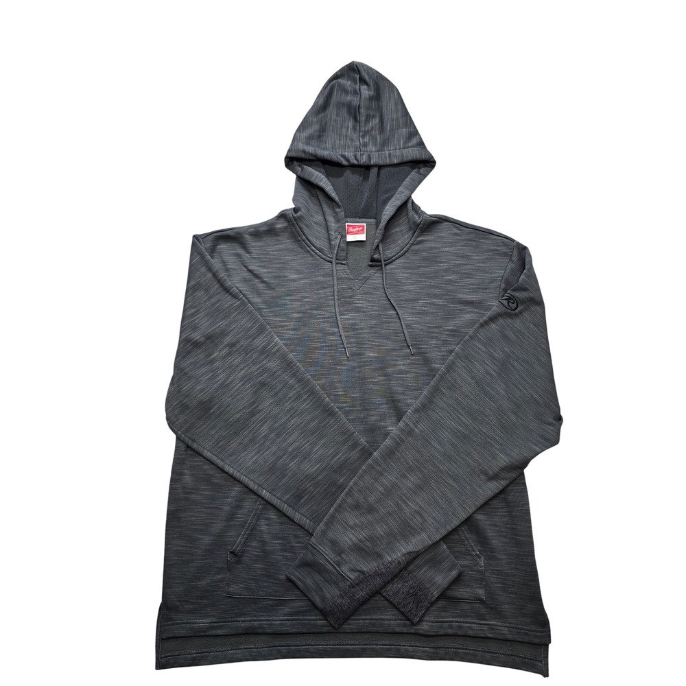 Rawlings Mens XL Performance Hoodie Space Dye Heathered Gray‎ Gorpcore Pullover